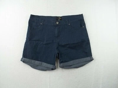 Pantalones Cortos Hype + Mujer Talla Grande 17 18 Azul Caminar Puños Dobladillo Cintura 26" Entrepierna 5 Foto 1 de 4