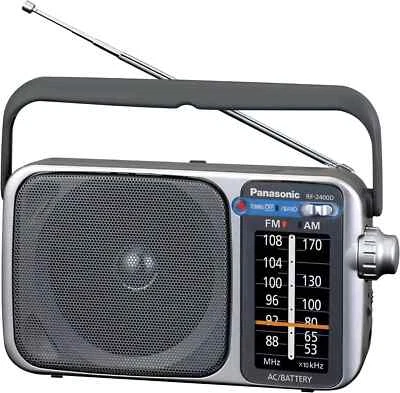 Panasonic RF-2400 AM/FM Portable Radio - Silver - Image 1 of 4