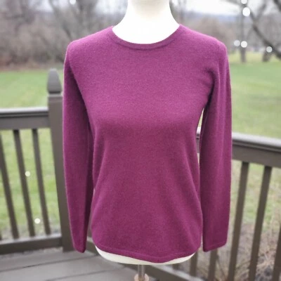 Preswick & Moore Cashmere Sweater Red Wine Burgundy Long Sleeve Size S NWT  - Imagem 1 de 4