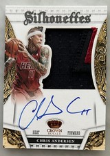 2013-14 PANINI PREFERRED CHRIS ANDERSON AUTO AUTOGRAPH JERSEY PATCH /25 HEAT