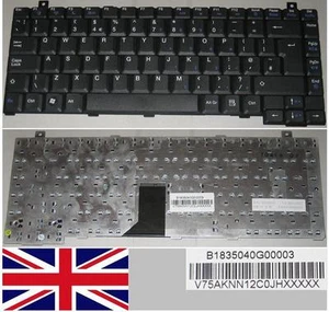 Keyboard qwerty UK Gateway MX3700 MX3000 W340UA V020303AK1 B1835040G00003 Black - Picture 1 of 1