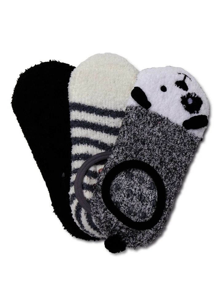 Secret Treasures Women's Cozy Fuzzy Liner Socks 3 Pair Shoe 4-10 Puppy Dog - Image 1 of 1
