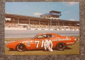VTG Dave Marcis K&K Insurance daytona 1974 1975 nascar racing postcard handout  - Picture 1 of 5