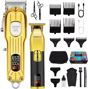 Hair Clippers Set for Men, Professional Barber Kit for Hair Cutting, Cordless Re - Picture 1 of 6
