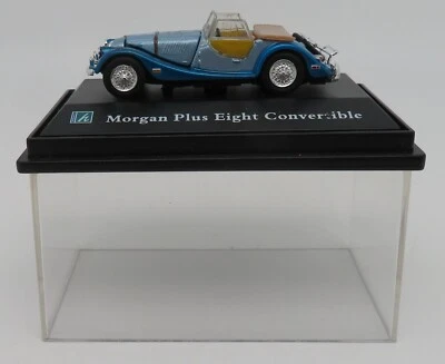 Micro Metal Hongwell Morgan Plus Eight Cabriolet Bicolore Blu 1/72 Scatola - Immagine 1 di 4