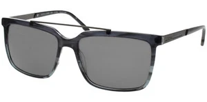 Izod Men's Black Fade Brow-Bar Square Sunglasses w/ Metal Temples - IZ789BLA5516 - Picture 1 of 2