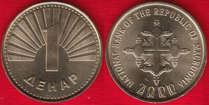 Macedonia 1 denar 2000 km#27 "Christianity" UNC - Picture 1 of 1