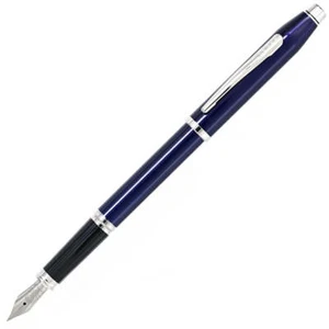 Cross Century II Translucent Cobalt Blue Lacquer Medium Fountain Pen - Picture 1 of 5
