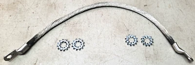 Willys MB Ford GPW Late Radio box to ground bond strap w/Lock washers - Image 1 of 4