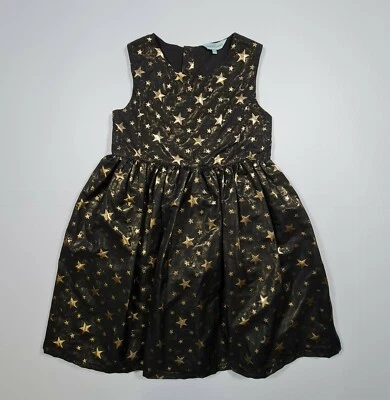 Little Dickins & Jones Kids Girls Dress Black Age 11-12 Years Star Print A Line - Image 1 of 4