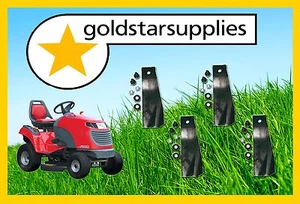 4 X BLADE & BOLT SETS FOR 32" COX RIDE-ON MOWERS (PART NO; SKIT55) - Picture 1 of 1