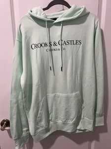 Sudadera con Capucha Crooks and Castles - Verde Menta - Talla Grande - ¡Nueva Con Etiquetas! - Imagen 1 de 8