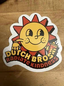 Dutch Bros Sticker RADIATE FREUNDNESS SUN Mystery Sticker Jagd Juni 2024 DB Kaffee - Bild 1 von 2