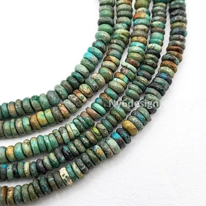 Natural Green Blue  Turquoise Heishi Slice Discs Beads Heishi Bead 6x6x2mm 16" - Picture 1 of 6