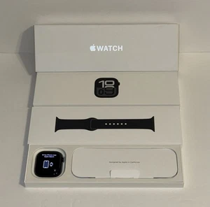 Apple Watch Series 10 46mm Jet Black GPS Sportarmband M/L Komplett MWWQ3LW/A Neuwertig - Bild 1 von 2