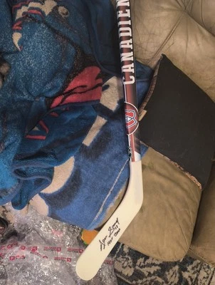 Palo de hockey Denis Savard tamaño completo firmado Montreal Canadians. Schwartz... Foto 1 de 4