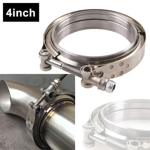 4" V-Band Flansch & Klemme Kit Für Turbo Auspuff Fallrohre Mild Steel Flansch - Bild 1 von 9
