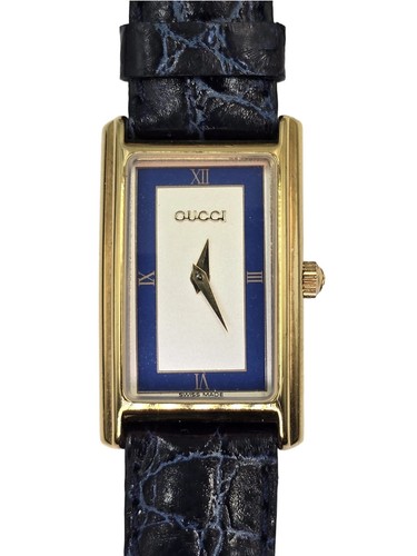 Gucci 2600L cinturino donna in pelle blu