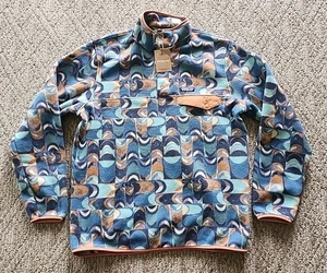 Neu mit Etikett Patagonia Herren Synchilla Snap T LW Farbe Swallowtail Geo noch blau Large L - Bild 1 von 11