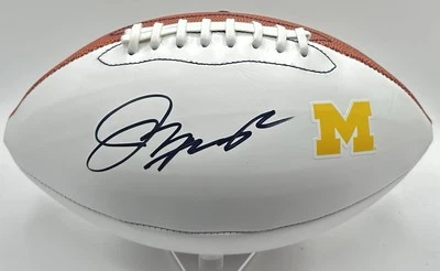 Jim Harbaugh Signed Michigan Wolverines Football White Panel Autographed PSA/DNA - Image 1 of 4