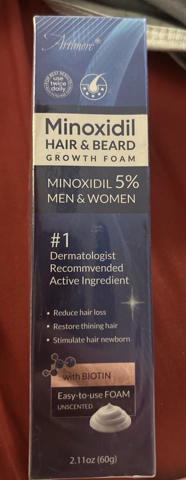 Artimore 5% Minoxidil Foam For Men Or Women Hair & Beard Growth 2.11 Exp 02/28 - Image 1 of 1