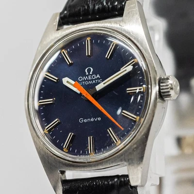 No Tariffs **NEAR MINT** Vintage 1968 OMEGA Geneve Cal.671 Auto Navy 24mm Womens - Image 1 of 4