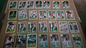 Oakland Athletics Baseballkarten, Ende der 80er Jahre - Bild 1 von 1