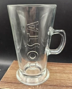 Costa Coffee Clear Glass Coffee Mugs Set of 2 - Picture 1 of 13