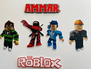 Boys Cake Topper Roblox Inspired,personalised Roblox Cake Topper - Picture 1 of 4