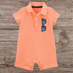 Carter’s Talla 24 Meses Naranja Neón Una Pieza Niños Mameluco Nuevo con Etiquetas Gafas de Sol Bolsillo - Imagen 1 de 1