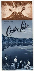Folleto Crater Lake Oregon de 1940 con tarifas - Imagen 1 de 2