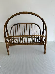Vintage Boho Chic MCM Bambus Zeitschriftenhalter/Ablage klappbar - Bild 1 von 14
