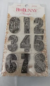 New BO BUNNY RUBBER STAMP clear cling set Of 9 Sellos  - Picture 1 of 5