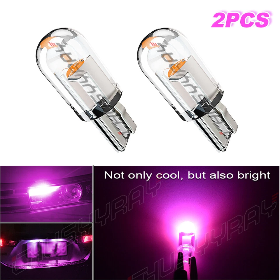 2x LED Pink Lights Bulbs For Infiniti G20 G35 G37 I30 M45 FX35 QX50 Q70 Q60 QX55 - Image 1 of 4