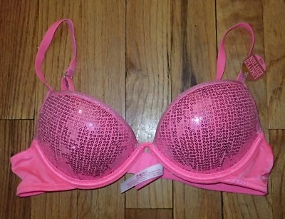 Sujetador push up de lentejuelas Victoria's Secret 34A - Nuevo con etiquetas Foto 1 de 4