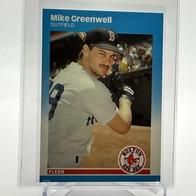 1987 Fleer Update GLOSSY Mike Greenwell Rookie Card #U-37 Mint FREE SHIPPING - Image 1 of 3