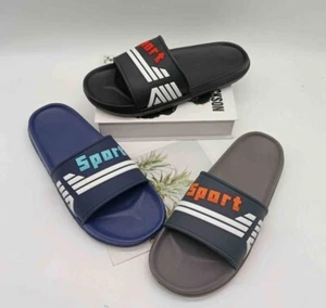 SANDALIAS PARA HOMBRE CHANCLAS DE VERANO DESLIZANTES DE DISEÑO MULAS DE PLAYA PISCINA - Imagen 1 de 11