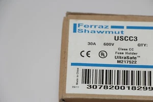 Ferraz Shawmut USCC3 Class CC Fuse, 3 pole, Non-LED NEW Lot of Qty. (4) - Picture 1 of 9