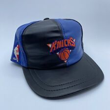 Vintage New York Knicks Leather Snapback NBA Authentic Cap Hat Made In USA