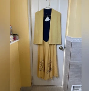 Vintage 1940s Snow White Colorblock Dress - Picture 1 of 7