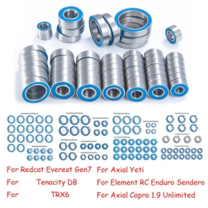 Blue Ball Bearing Metric Rubber Sealed Chrome Steel For 1/10 Axial TRX6 ABEC3 P6 - Picture 1 of 186