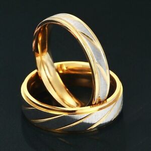 Lovers Couple Rings Gold Wedding Engagement Ring for Women Men Jewelry Gift