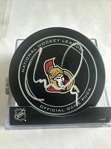 Milan Michalek Signed Ottawa Senators Official game Puck - Picture 1 of 3