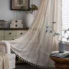 Beige Crochet Curtain Tassels  Window Treatment   Living Room