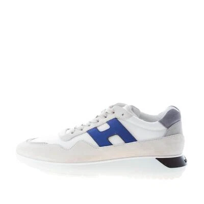 Hogan Hombre Zapatos Interactive Cube Beige Gamuza y Blanco Tecnología Tela Zapatilla Foto 1 de 4