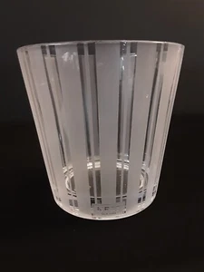 Nest Candle Making Glass Candle Holder Vase Frosted White Stripe 5" Tall - Picture 1 of 6