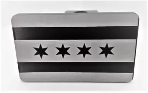 CHICAGO FLAG, Billet Aluminum Trailer Hitch plug Cover, 4x6 - Picture 1 of 2