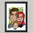 3 Person Digital Caricature From Photo - Personalised - Digital File (JPEG)