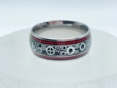 Нержавеющее кольцо размер 13 шестерни часы стимпанк деревянный край уникальный гаджет свежее поколение Z - Изображение 1 из 4