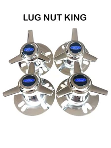 4 NEW 3 BAR SPINNER CHROME 5 LUG CONVO PRO CENTER LINE WHEELS  VINTAGE  3.17" BF - Picture 1 of 5